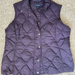 Lands' End Plum Quilted Vest